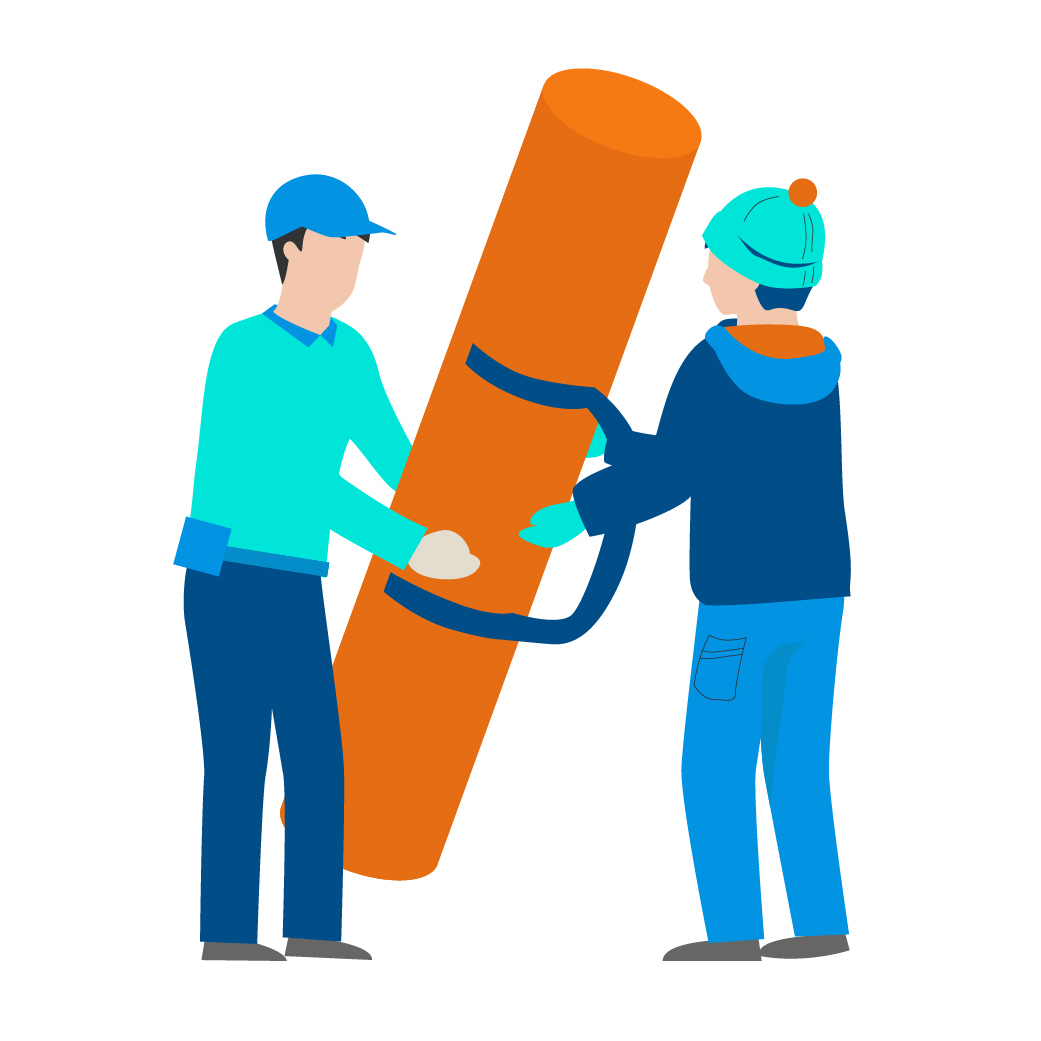 Receive materials locally. Please keep the special cover as it will be used when returning the product.